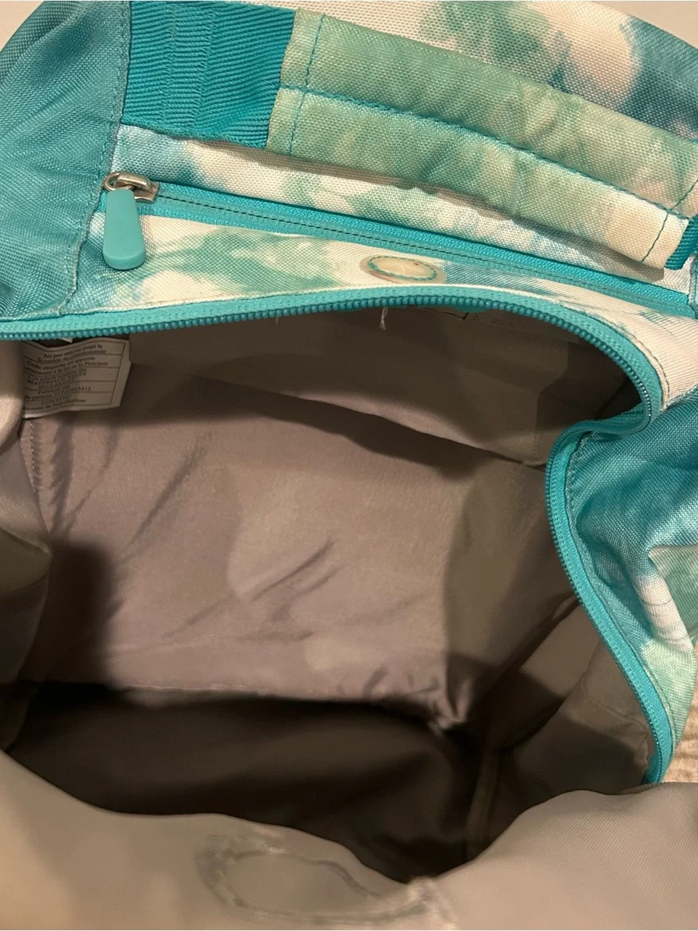 Pottery Barn Teen Gear Up Aqua White Laguna Tie Dye Large Backpack 17
